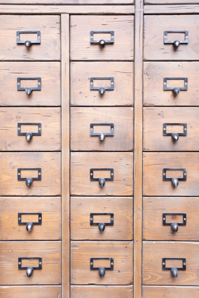 Library card catalog